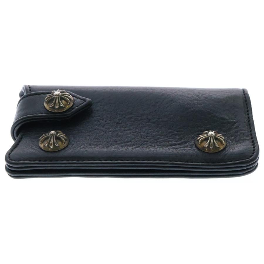 CHROME HEARTS クロムハーツ KEY CASE キーケース クロスボタンレザー