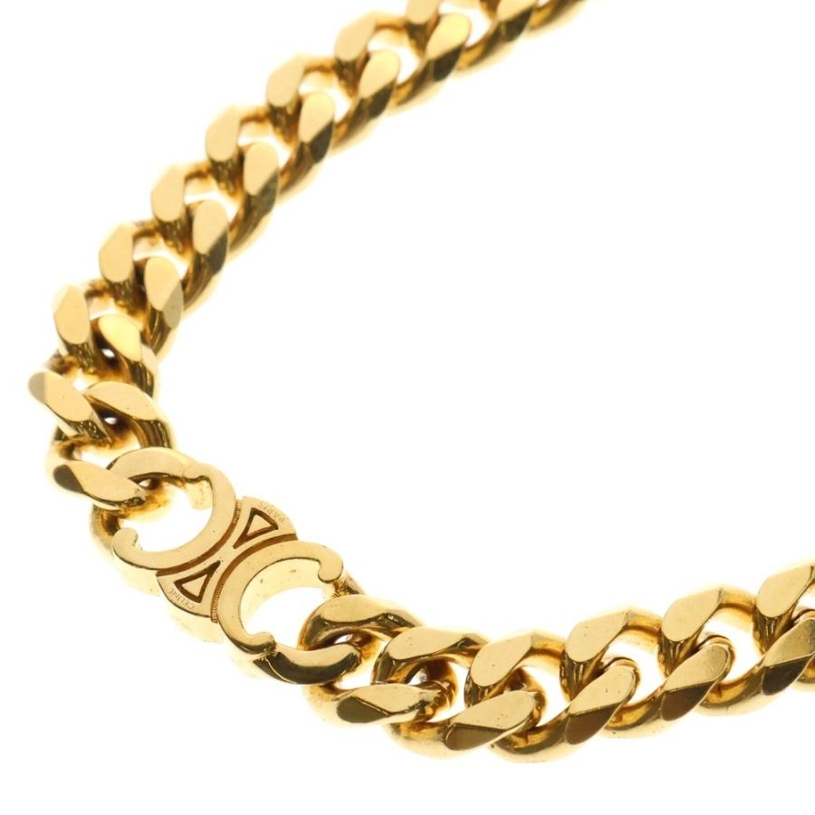 美品　CELINE セリーヌ　ネックレス　トリオンフ　喜平チェーン　ゴールド CELINE（セリーヌ） Triomphe Metal Chain Necklace トリオンフ メタル