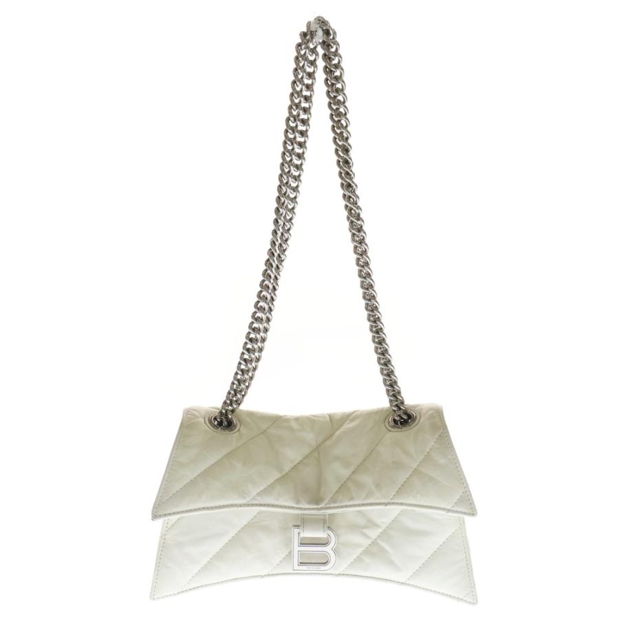 バレンシアガ サイズ:SMALL  716351 Crush Chain Bag キルテッドチェーンストラップショルダーバッグ 中古 SB01 BALENCIAGA（バレンシアガ） Crush Chain Bag 716351 9001 Bロゴ