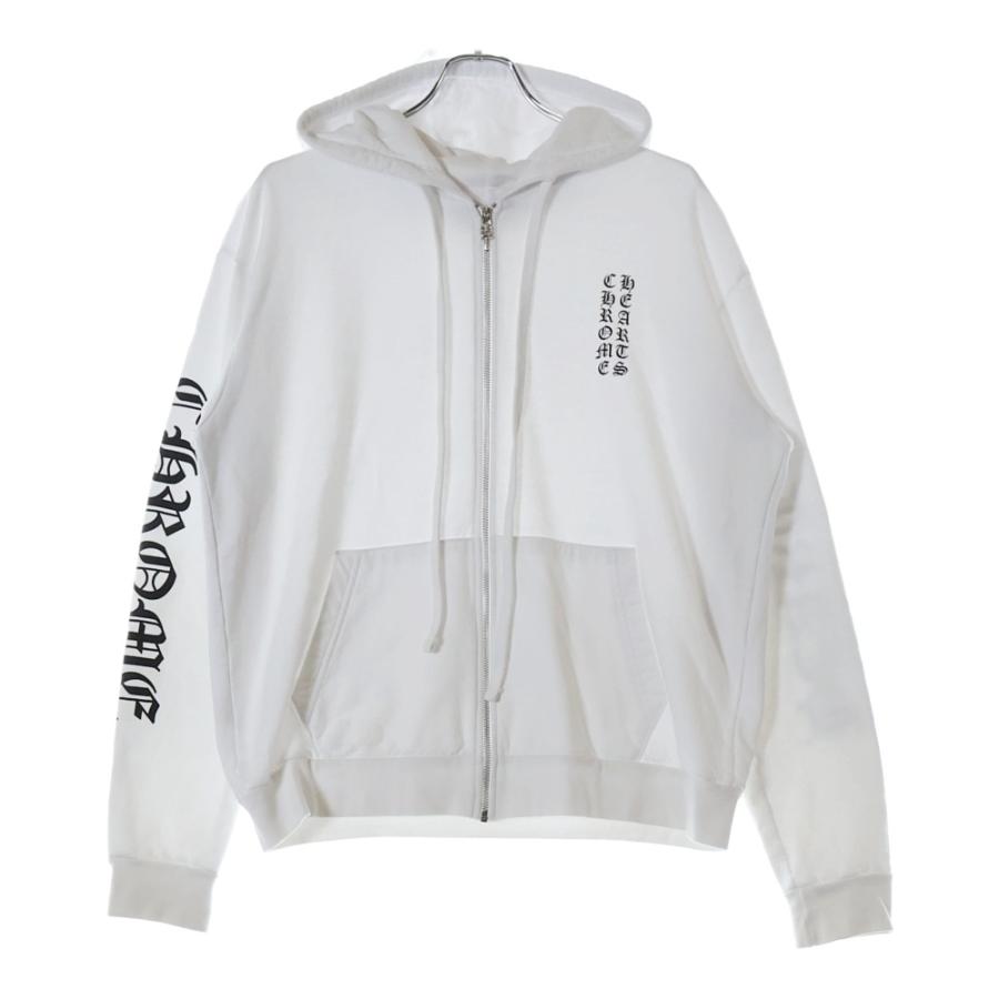 CHROME HEARTS SWTSHRT ダガージップアップパーカーホワイト