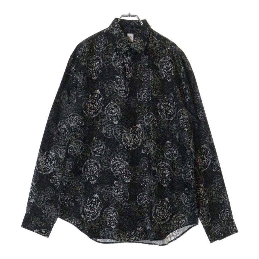 ｔ*ｔ様 ベルルッティ カリグラフィー 総柄シルクシャツ BERLUTI 希少 しーず様専用 ベルルッティ カリグラフィー 総柄シルクシャツ