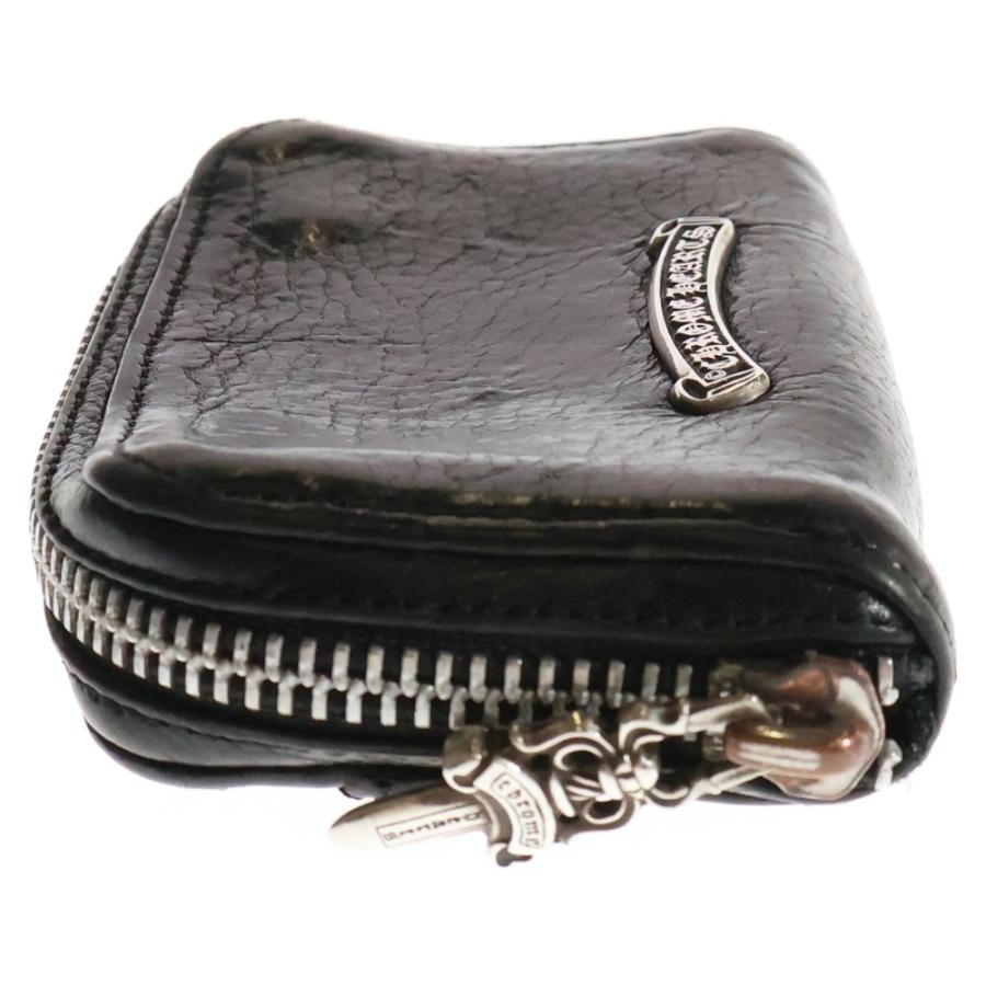 ダガーラウンドジップレザーCOIN CASE/ケース(インボイス原本付属) CHROME HEARTS（クロムハーツ） Dagger Coin Case ダガーラウンド