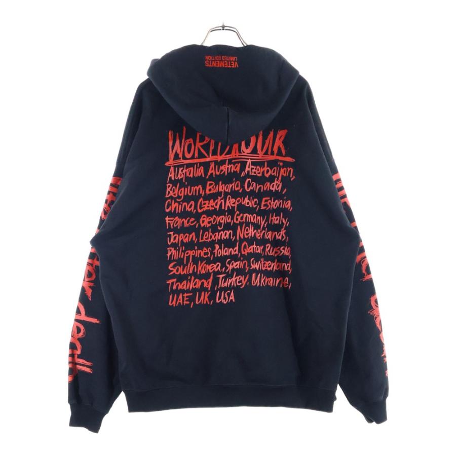 VETEMENTS ヴェトモン 21AW WORLD TOUR HOODIE ワールドツアー