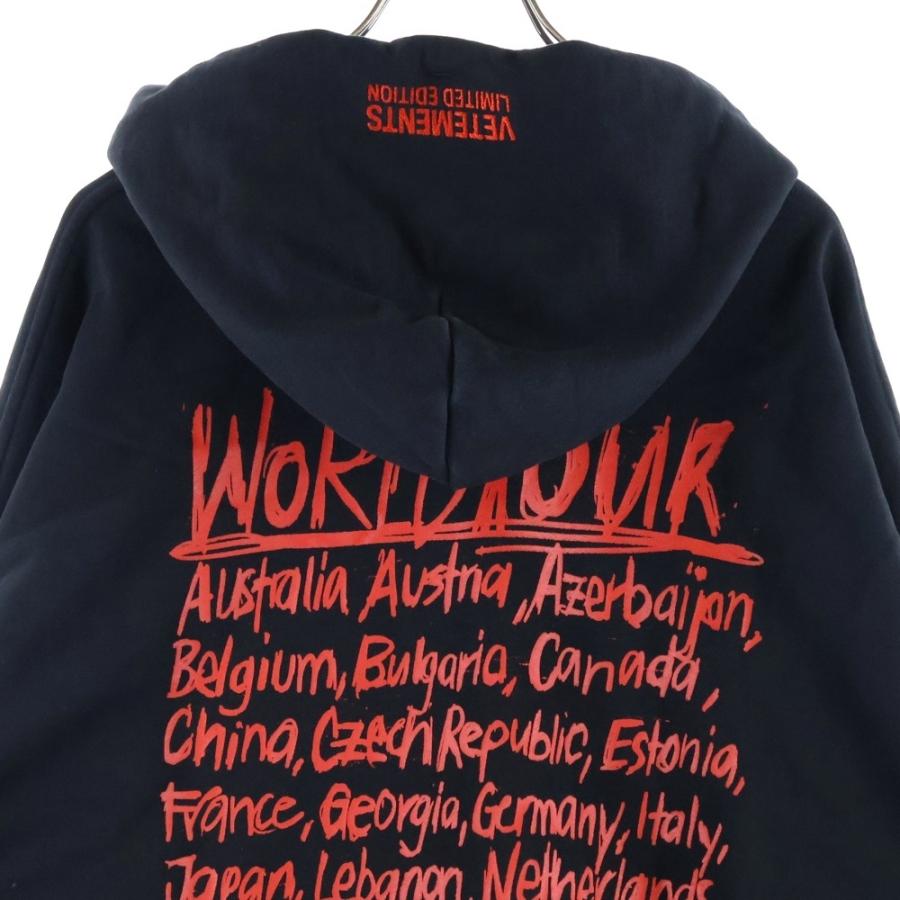 VETEMENTS ヴェトモン 21AW WORLD TOUR HOODIE ワールドツアー ロゴ