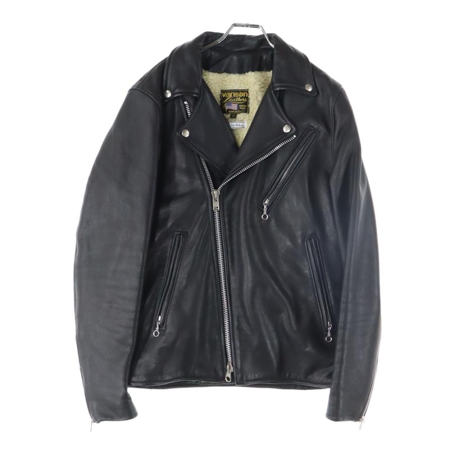 vanson × Ron Herman Team Jacket ブラック 34 中古・古着通販】VANSON (バンソン) チームレザージャケット/Team