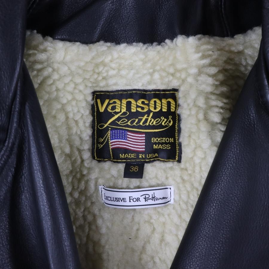 VANSON（バンソン） 16AW ×Ron Herman ロンハーマン 裏ボア レザー