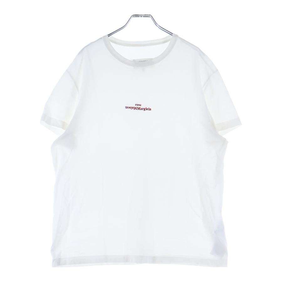 Maison Margiela 10 メゾン マルジェラ 21SS 反転ロゴ刺繍半袖Tシャツ 