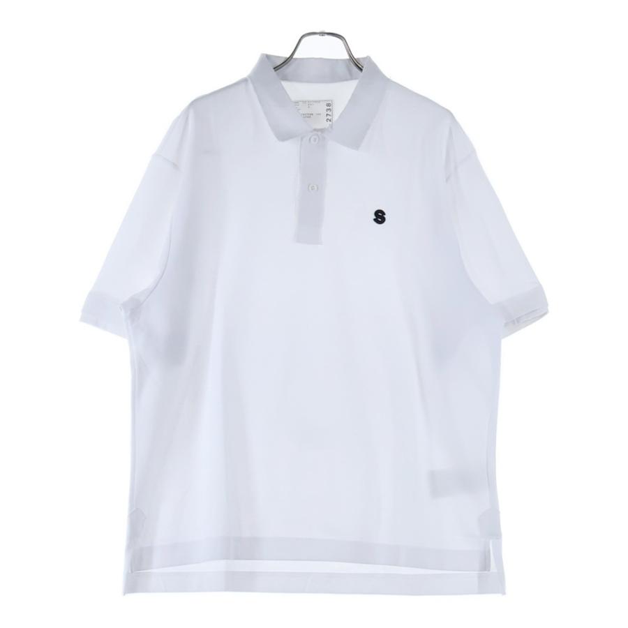 sacai（サカイ） 22SS S pique polo Shirt 22-02738M ロゴ刺繍 カット