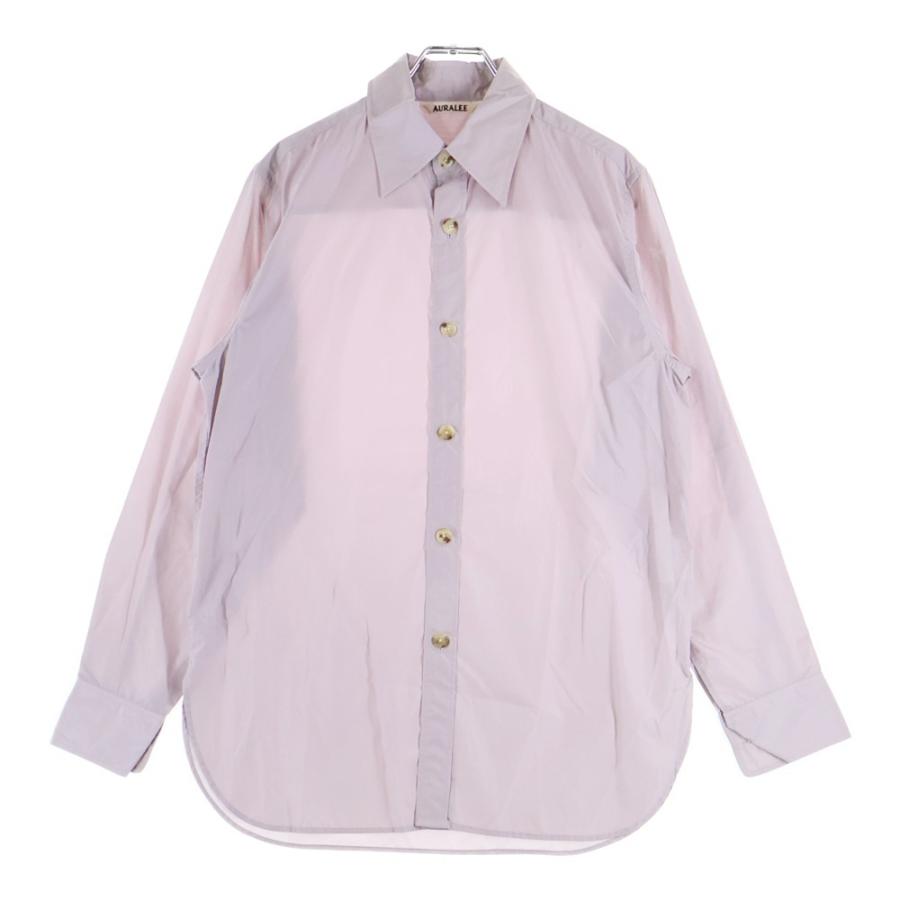 AURALEE（オーラリー） ハイカウントナイロン長袖シャツ パープル
