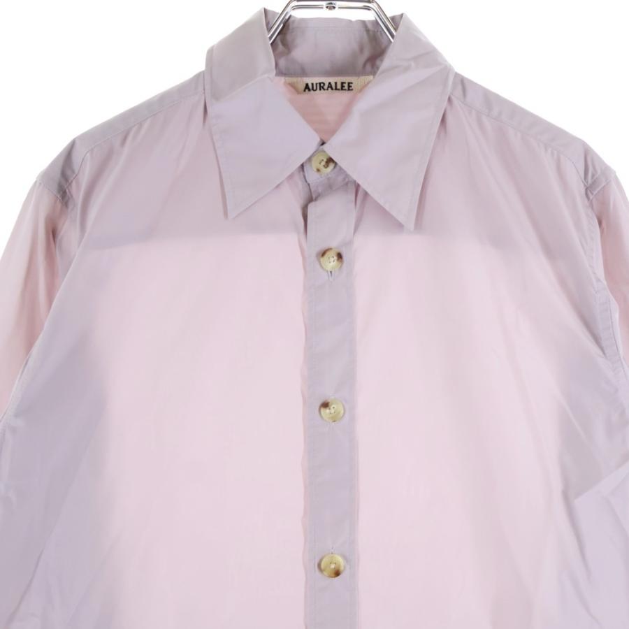 AURALEE（オーラリー） ハイカウントナイロン長袖シャツ パープル