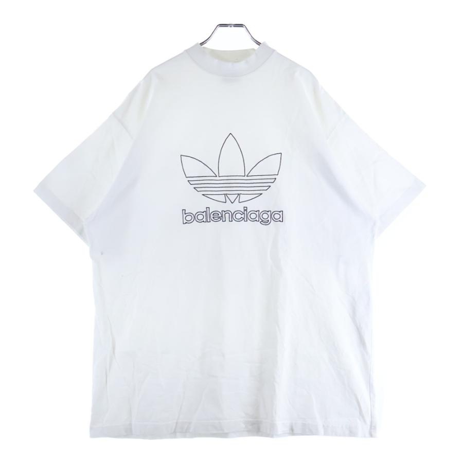 23ss adidas BALENCIAGA オーバーサイズTシャツ　サイズ:2 BALENCIAGA(バレンシアガ) 23SS ×adidas アディダス ロゴプリント