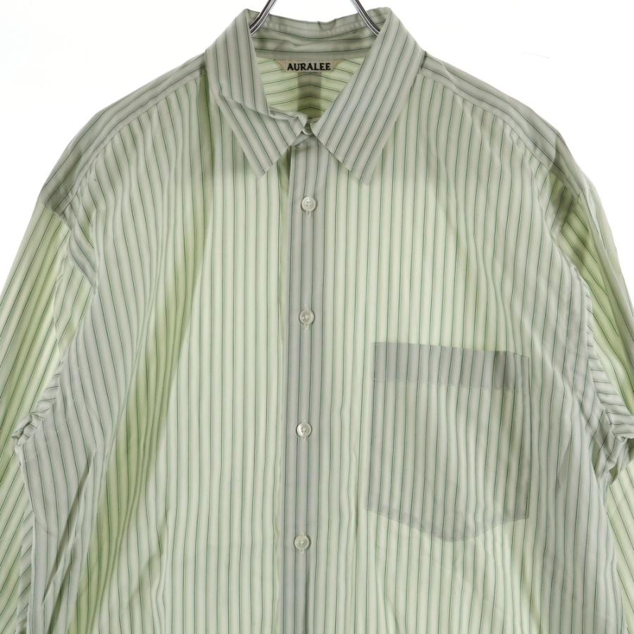 AURALEE（オーラリー） FINX STRIPE SHIRTS A22SS01FS ストライプ 長袖