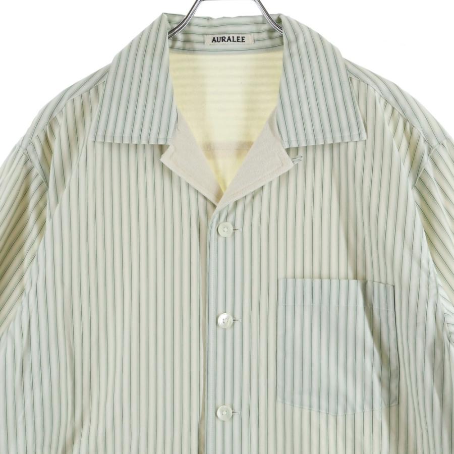 AURALEE（オーラリー） TERRY LINED FINX STRIPE SHIRTS A22SS02FS