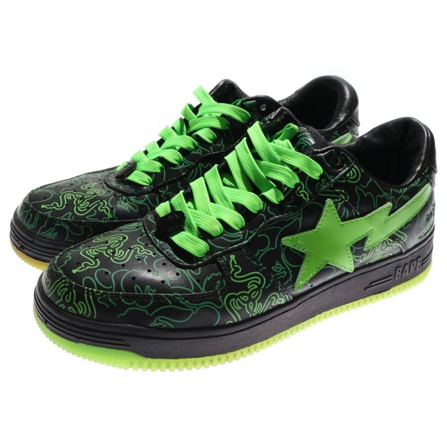 A BATHING APE（アベイシングエイプ） ×RAZER BAPE STA レイザー ベイプスタ リーカットスニーカー ブラック ...