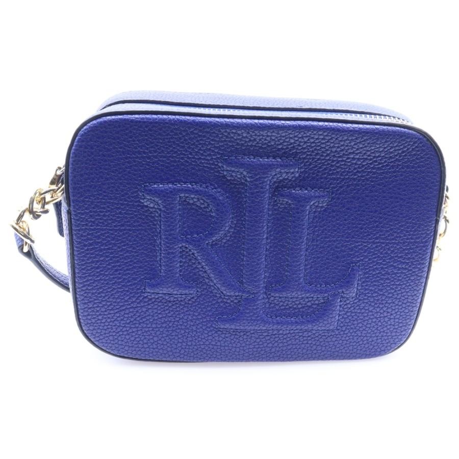 極美品 ローレンラルフローレン ロゴ ショルダーバッグ レザー 型押し LAUREN RALPH LAUREN（ローレン ラルフローレン） ロゴ型押し