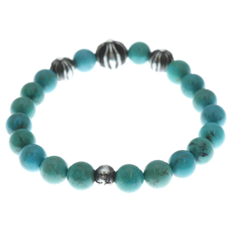 CHROME HEARTS（クロムハーツ） 8mm BEAD 8mmビーズブレス ターコイズ