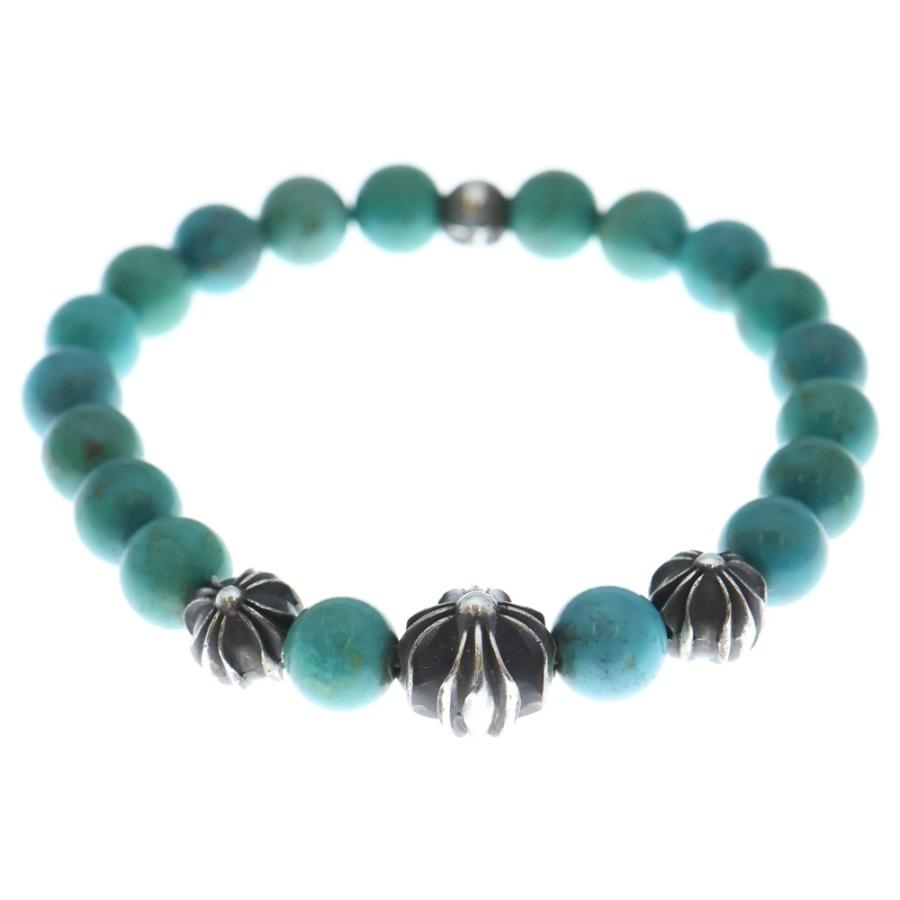 CHROME HEARTS（クロムハーツ） 8mm BEAD 8mmビーズブレス ターコイズ