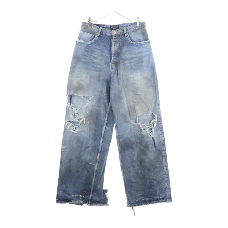 BALENCIAGA（バレンシアガ） 23SS ダメージ加工バギーデニムパンツ