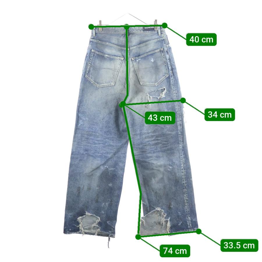 BALENCIAGA（バレンシアガ） 23SS ダメージ加工バギーデニムパンツ