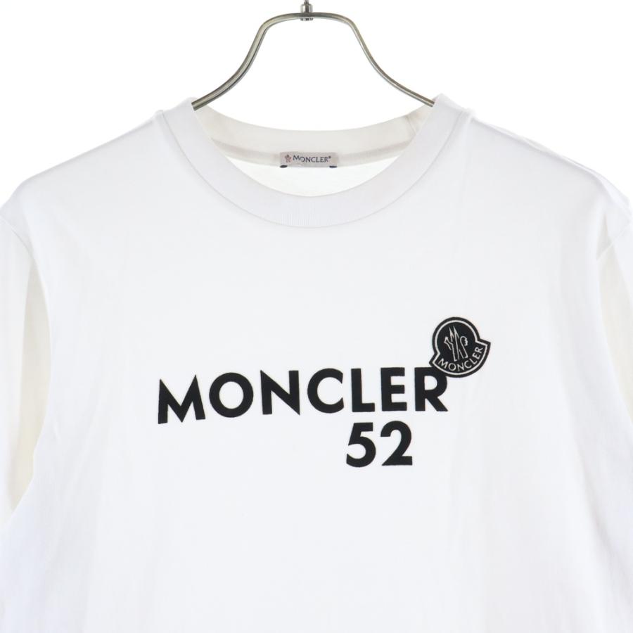 【最終値下】【美品】MONCLER フロントロゴ入り ホワイト ロングＴシャツ MONCLER（モンクレール） 25AW LS T-SHIRT ロングスリーブTシャツ ロゴ