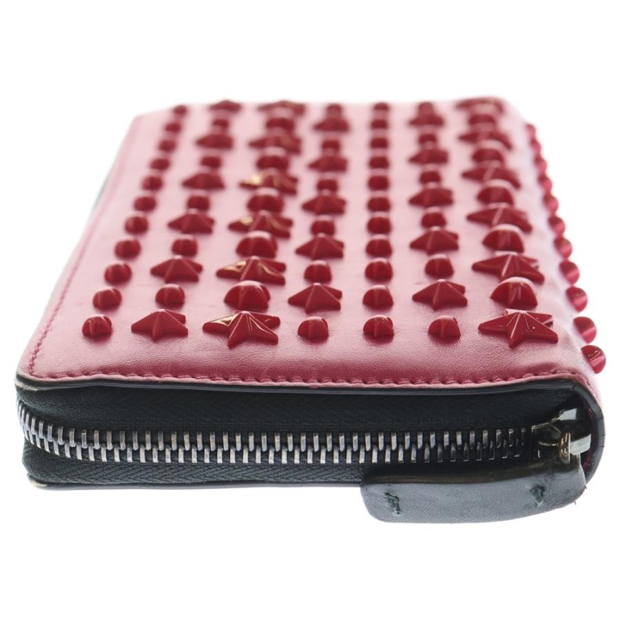 JIMMY CHOO（ジミーチュウ） スタースタッズ レザー長財布 ピンク