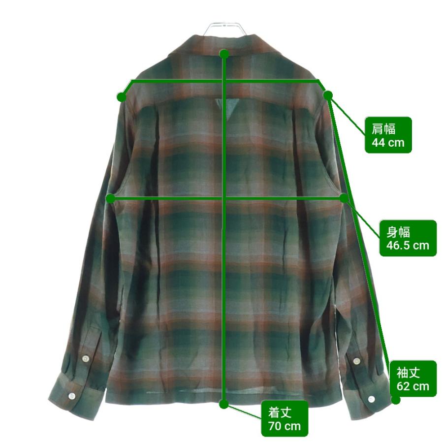 WACKO MARIA（ワコマリア） OMBRE CHECK OPEN COLLAR SHIRT オンブレ