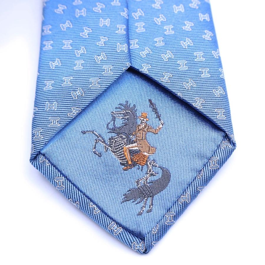 HERMES（エルメス） H C'est la Fete Hロゴ シルクネクタイ 33932IT