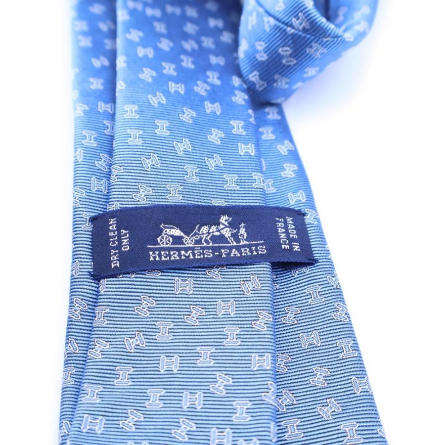 HERMES（エルメス） H C'est la Fete Hロゴ シルクネクタイ 33932IT