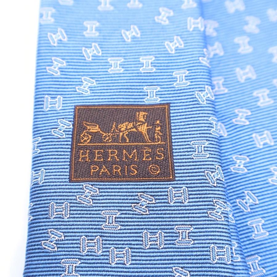HERMES（エルメス） H C'est la Fete Hロゴ シルクネクタイ 33932IT