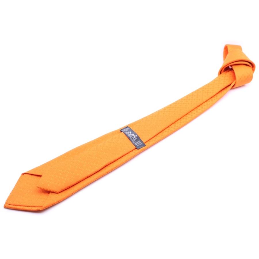 ✨未使用✨HERMES ファソネ　H柄 オレンジ　ネクタイ HERMES（エルメス） ファソネH シルクネクタイ オレンジ : BRING Yahoo