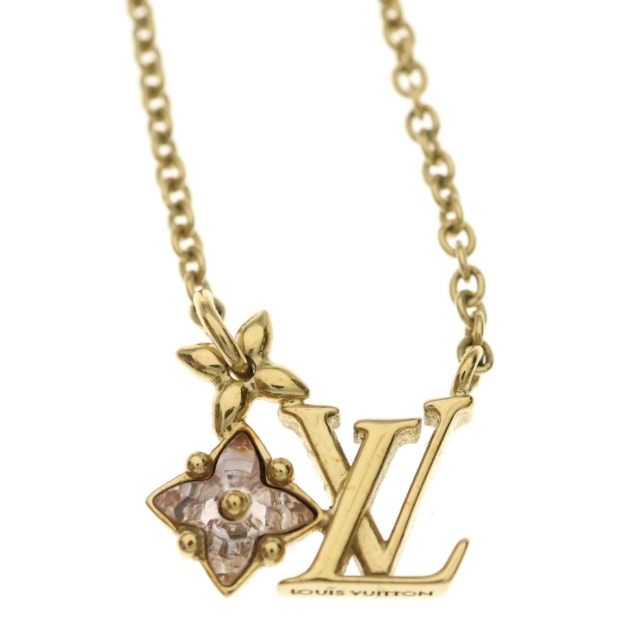 極上美品　ルイヴィトン　ルルグラム　ネックレス　ゴールド LOUIS VUITTON（ルイ・ヴィトン） コリエ ルルグラム LVロゴネックレス
