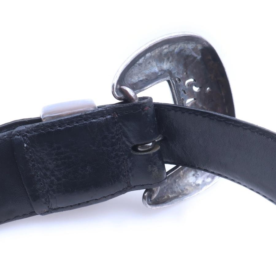 CHROME HEARTS クロムハーツ BLT CLASSIC 3PC クラシック 3PC レザーベルト サイズ32 スターリングシルバー ブラック 美品 中古 4b013117 CHROME HEARTS（クロムハーツ） BLT CLASSIC 3PC クラシック 3ピース