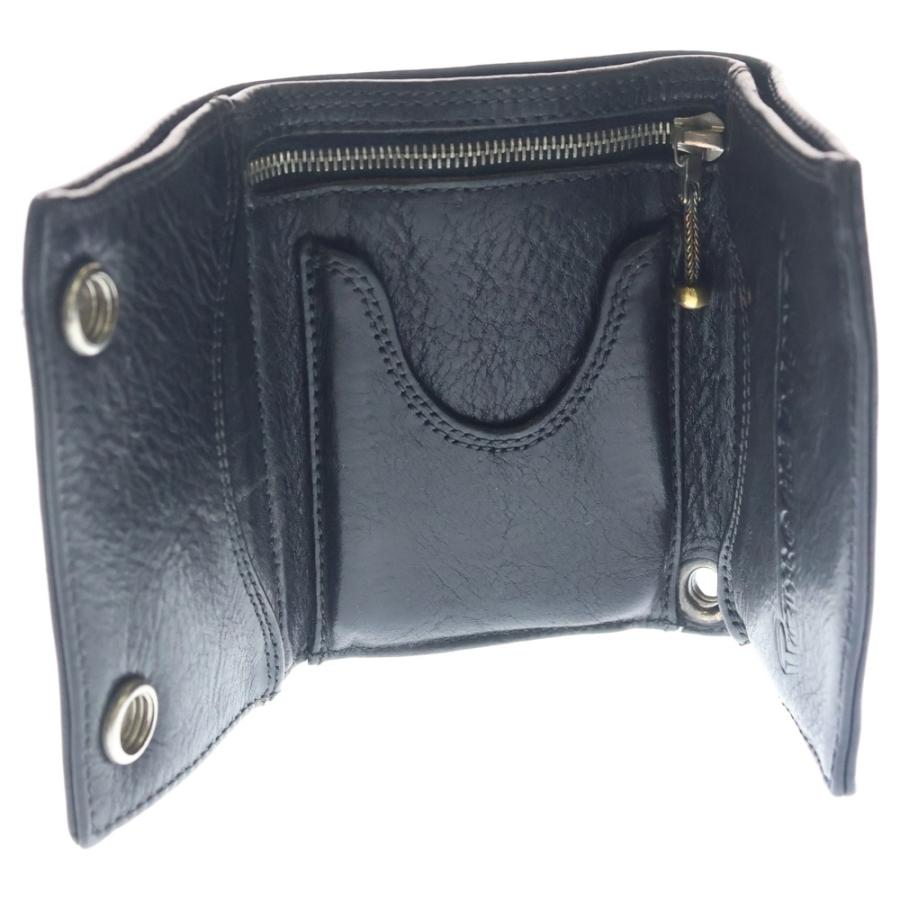 クロムハーツ3FOLD クロスパッチ付きクロスボタンレザーウォレット 財布 CHROME HEARTS（クロムハーツ） 3FOLD 3フォールド クロスボールボタン