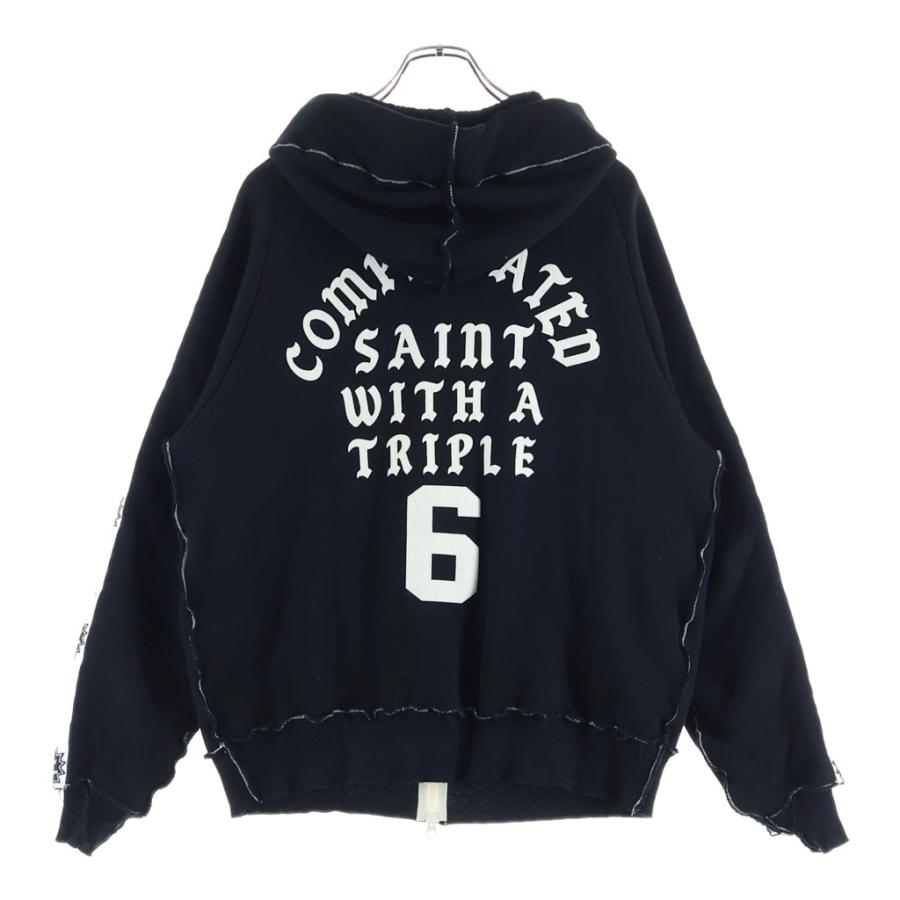 SAINT MICHAEL セントマイケル 25AW ×A LOVE MOVEMENT ALM_KNIT SM-HR1-0000-C68 ジップアップニット ブラックの画像