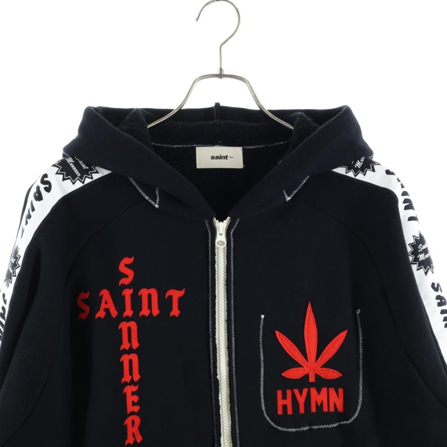 SAINT MICHAEL セントマイケル 25AW ×A LOVE MOVEMENT ALM_KNIT SM-HR1-0000-C68 ジップアップニット ブラックの画像