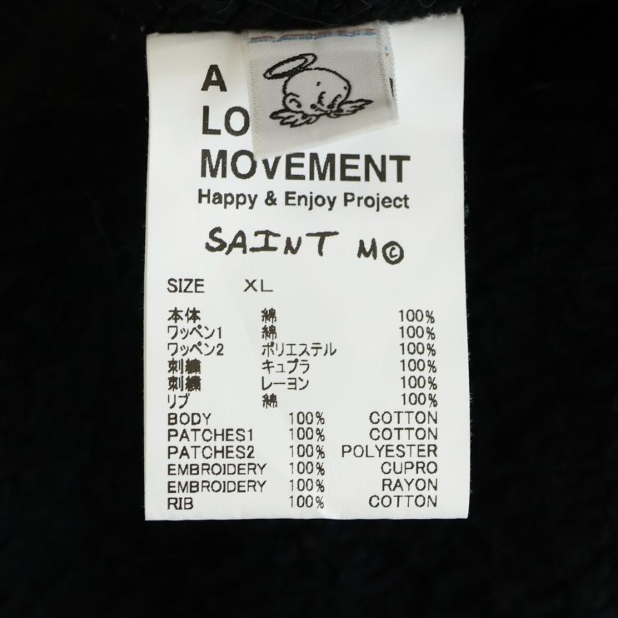 SAINT MICHAEL セントマイケル 25AW ×A LOVE MOVEMENT ALM_KNIT SM-HR1-0000-C68 ジップアップニット ブラックの画像