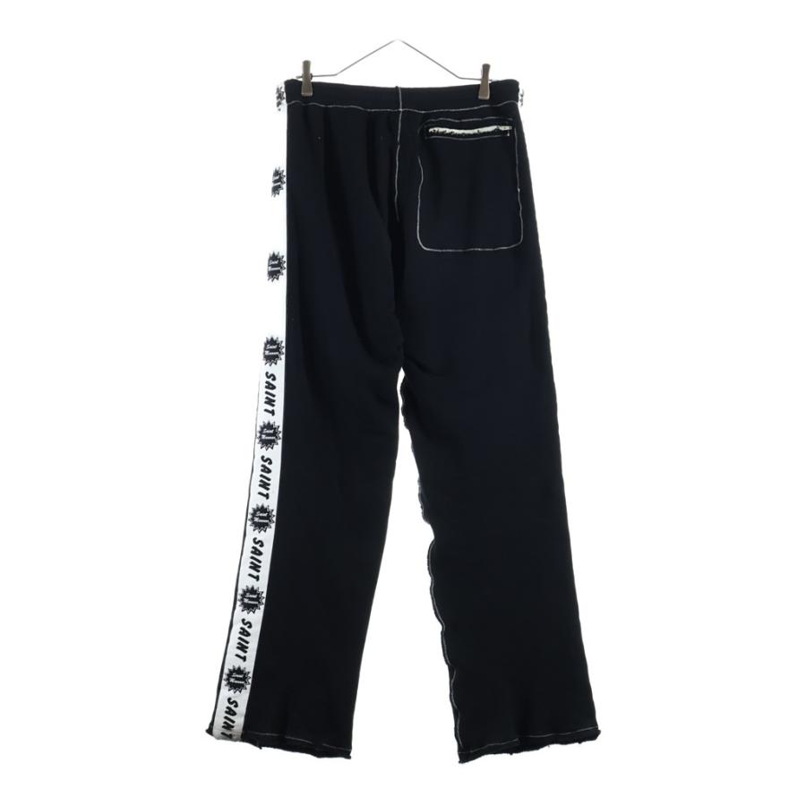SAINT MICHAEL セントマイケル 25AW ×A LOVE MOVEMENT ALM_SWEAT PANTS SM-HR1-0000-C70 フロントロゴ スウェットパンツ ブラックの画像