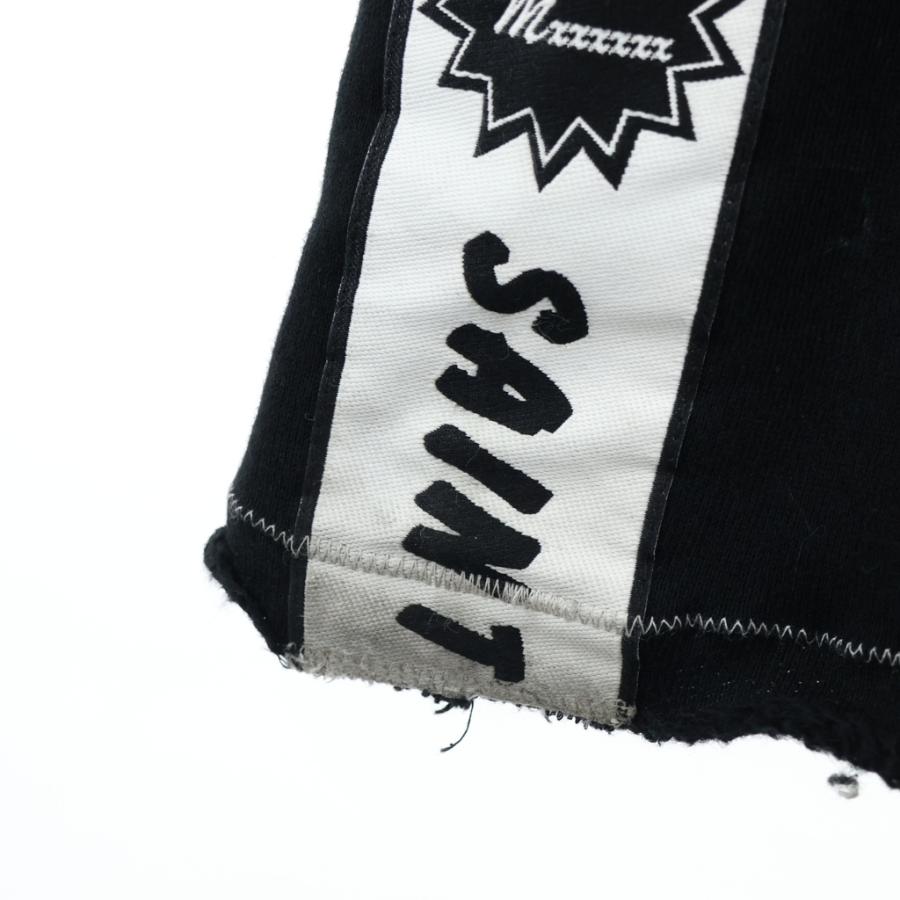 SAINT MICHAEL セントマイケル 25AW ×A LOVE MOVEMENT ALM_SWEAT PANTS SM-HR1-0000-C70 フロントロゴ スウェットパンツ ブラックの画像