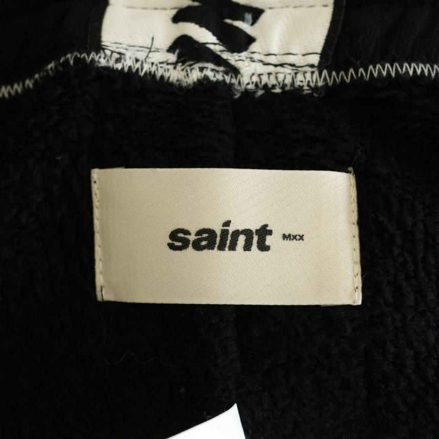 SAINT MICHAEL セントマイケル 25AW ×A LOVE MOVEMENT ALM_SWEAT PANTS SM-HR1-0000-C70 フロントロゴ スウェットパンツ ブラックの画像