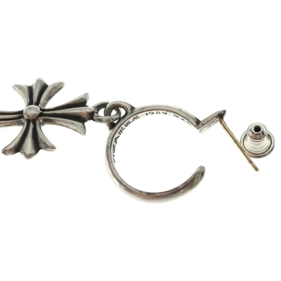 CHROME HEARTS クロムハーツ クロスバンド フープピアス シルバー CHROME HEARTS（クロムハーツ） TINY CH CROSS タイニーCHクロス