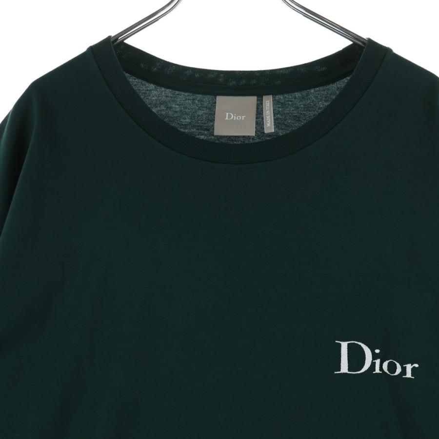DIOR ディオール 26SS ロゴ刺繍半袖Tシャツ 683J606A0677 グリーン
