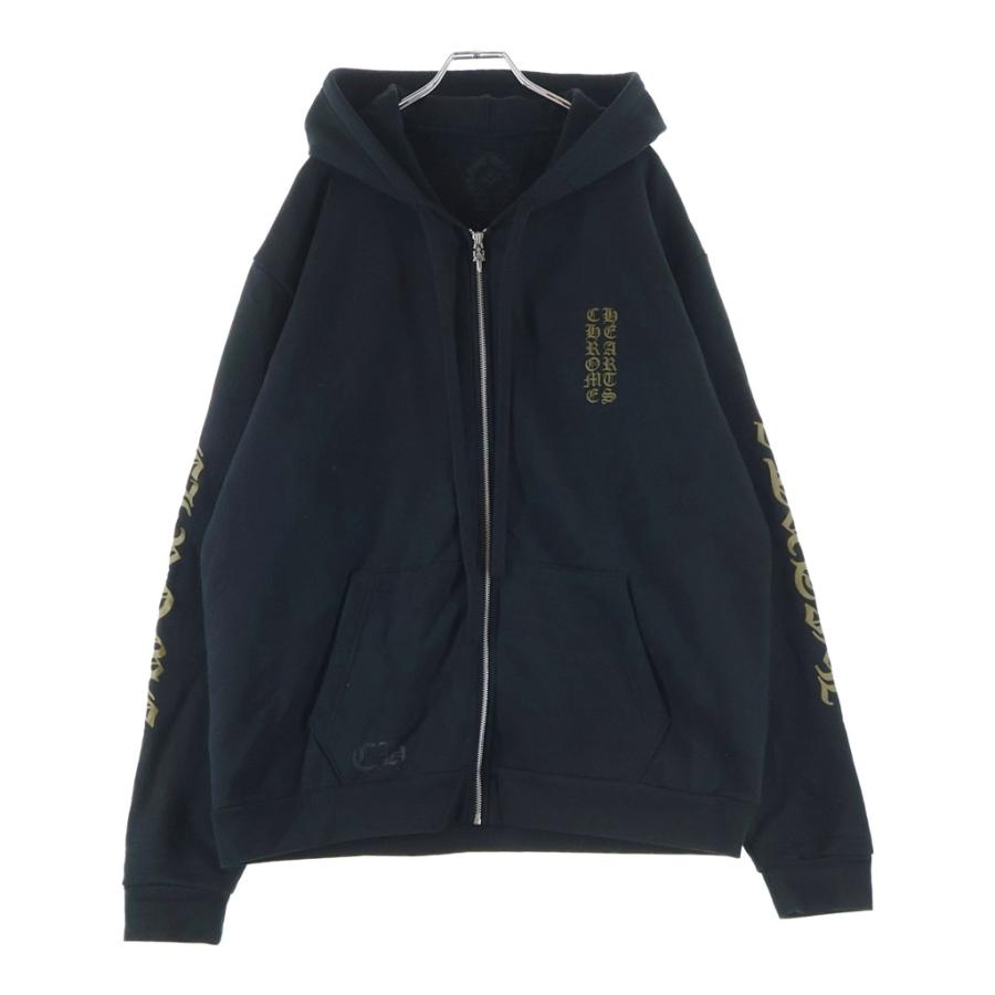 CHROME HEARTS（クロムハーツ） SWTSHRT THRML HD ZIP 袖ロゴプリント 