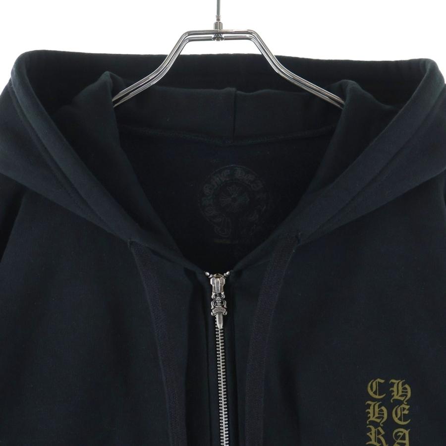 CHROME HEARTS（クロムハーツ） SWTSHRT THRML HD ZIP 袖ロゴプリント 