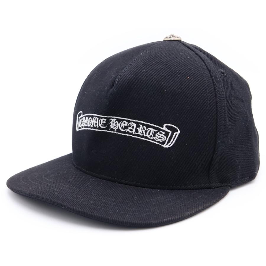 美品 CHロゴ刺繍キャップ ブラック フリーサイズ メンズクロムハーツ CHROME HEARTS（クロムハーツ） CH SCROLL CAP スクロール刺繍