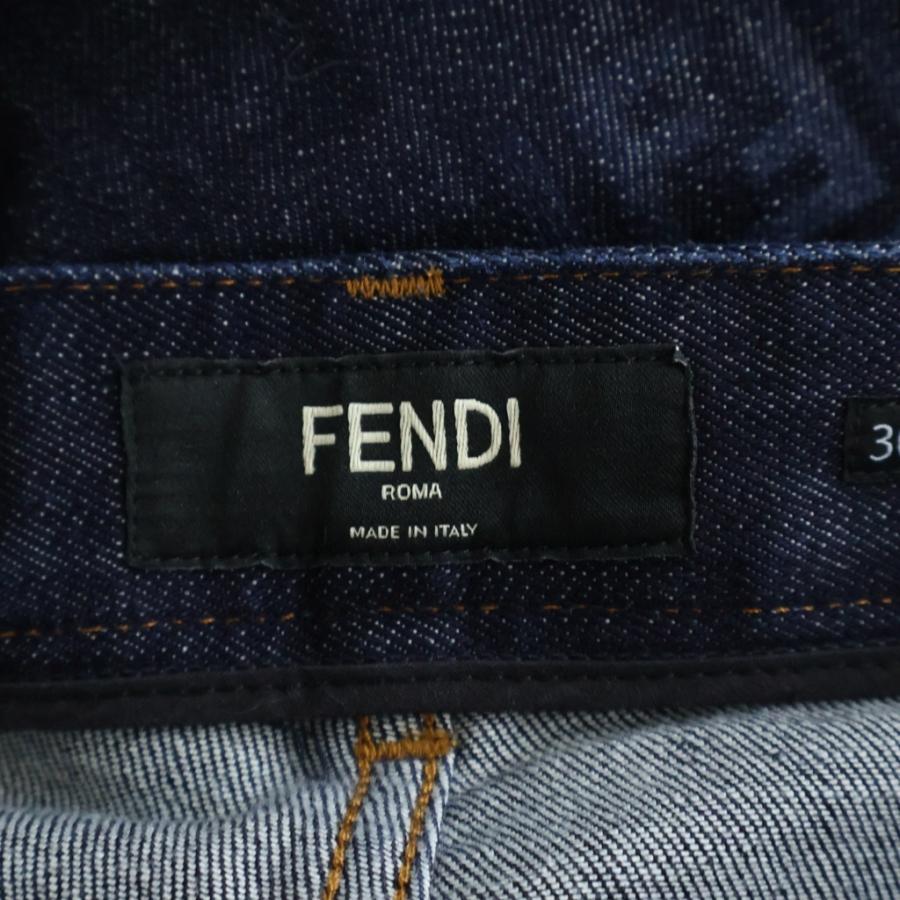 FENDI フェンディ ブリーチズッカ柄 デニムパンツ インディゴ FLP201 AAHP FENDI（フェンディ） ブリーチズッカ柄 デニムパンツ インディゴ
