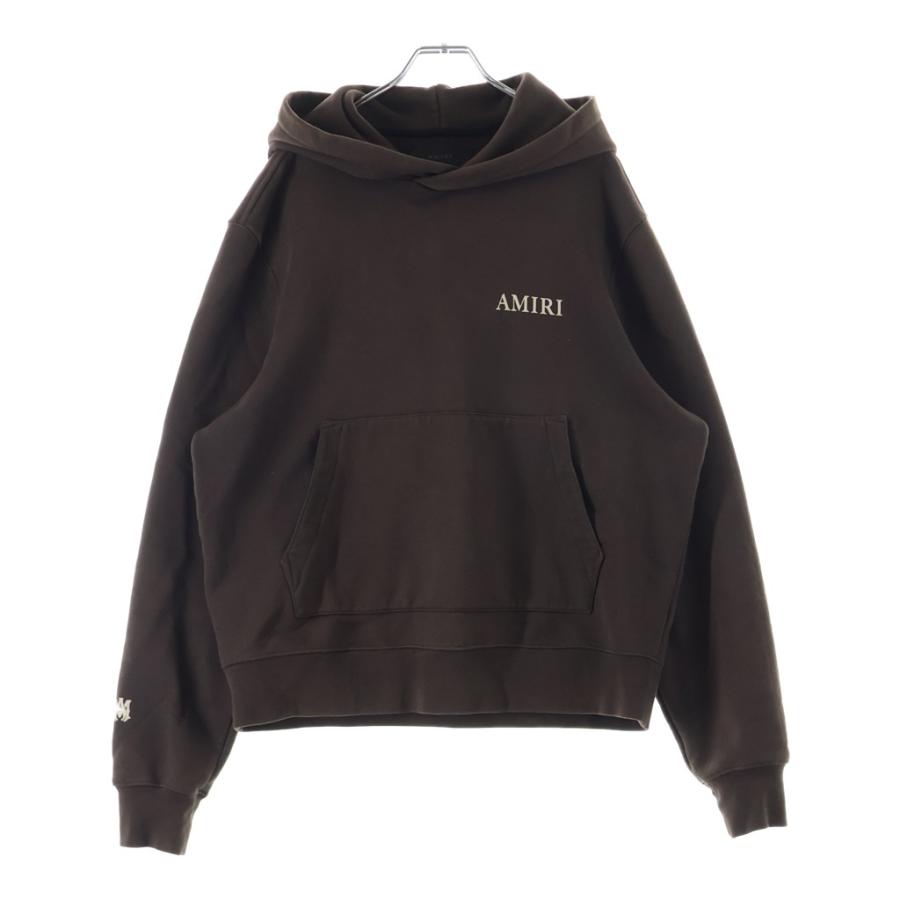 アミリ ロゴプリント クロップドパーカー メンズ M AMIRI（アミリ） Logo Print Cropped Pullover Hoodie
