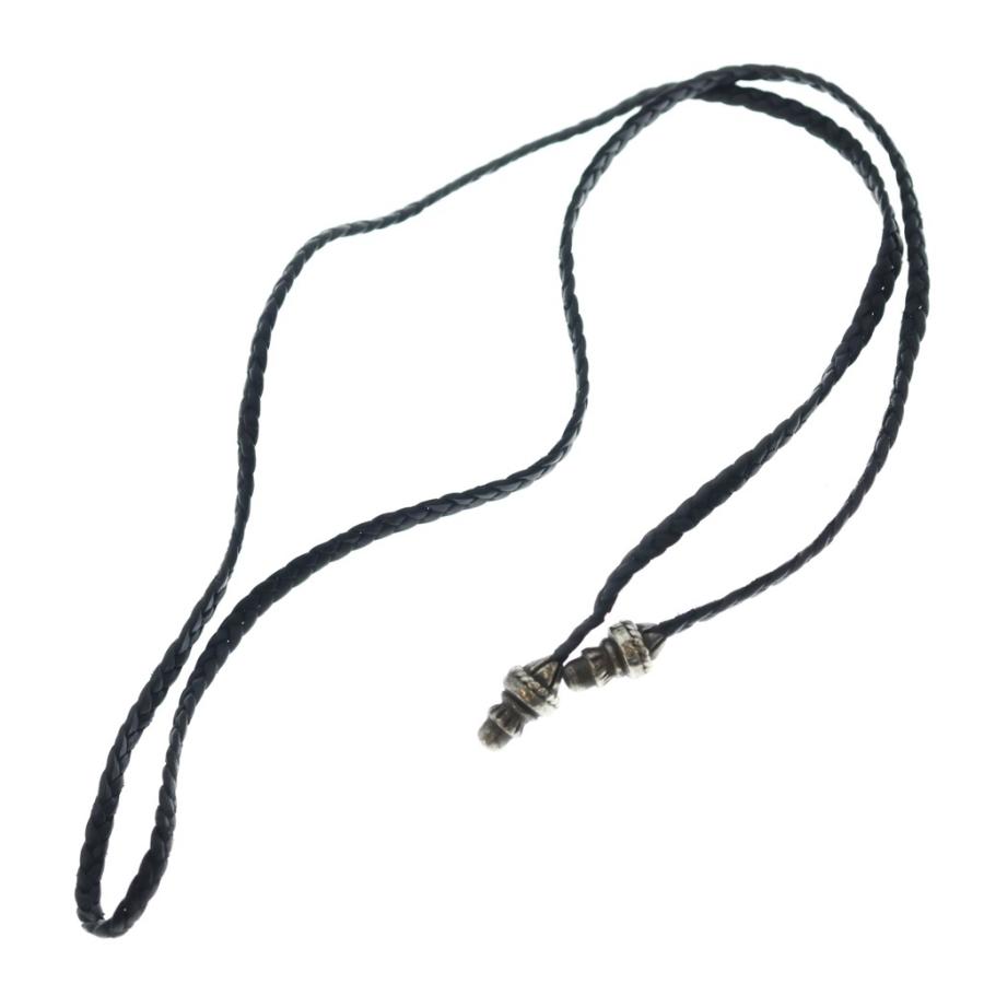 クロムハーツ ボロ付きレザーブレイド(白) CHROME HEARTS（クロムハーツ） LEATHER BRAID レザーブレイド ボロ