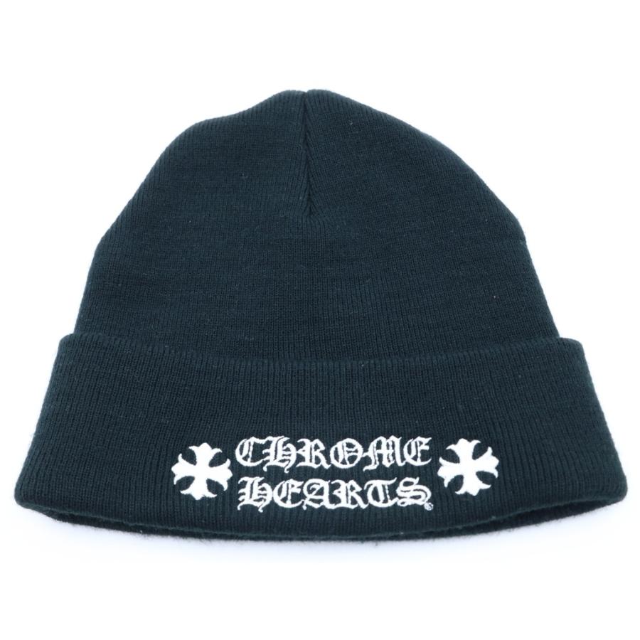 クロムハーツ CHプラス刺繍ウールビーニー ニット帽 CHROME HEARTS（クロムハーツ） WOOL WATCH CAP CH PLUS クロス刺繍