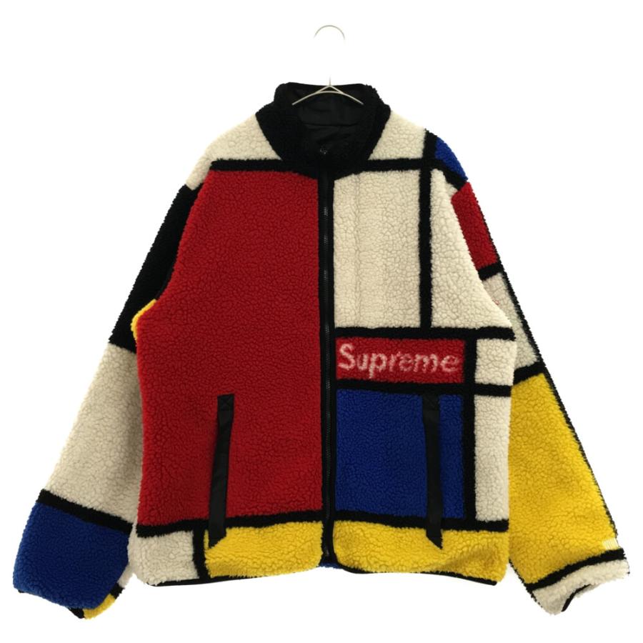 シュプリーム 20AW リバーシブル カラーブロック フリースジャケット