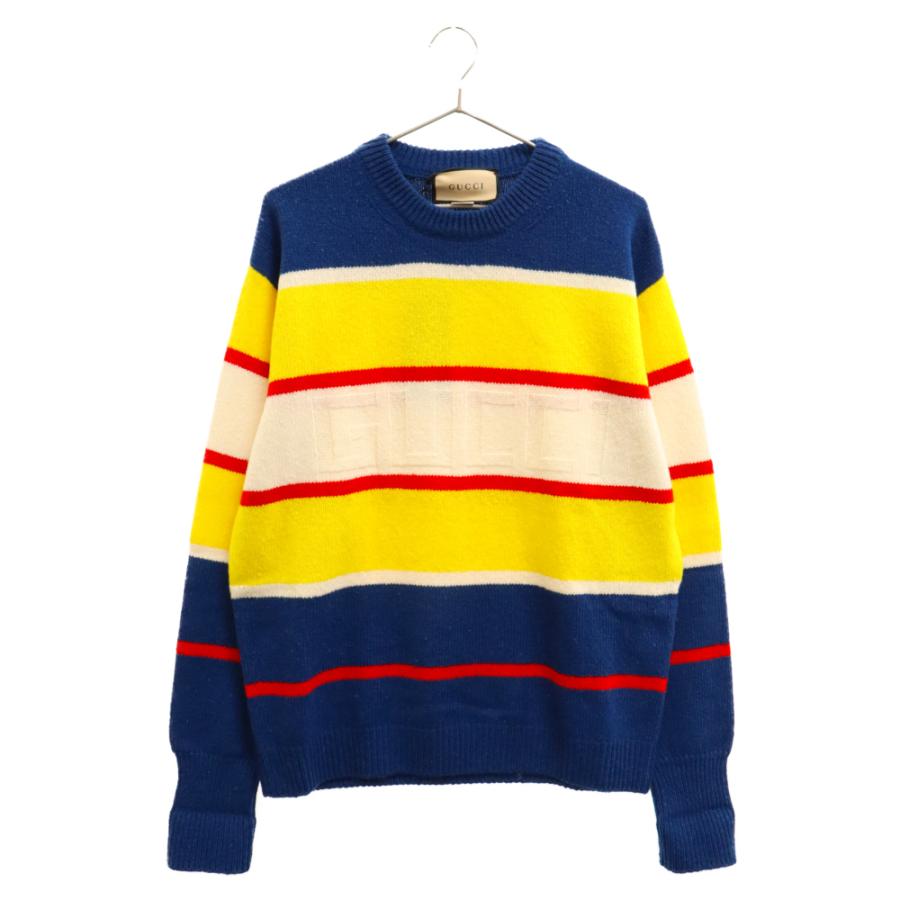 GUCCI（グッチ） 23SS ボーダーウールニットトレーナー 長袖セーター